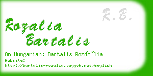rozalia bartalis business card